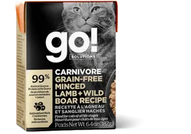 Go! Carnivore Grain Free Minced Lamb   Wild Boar Recipe for Cats